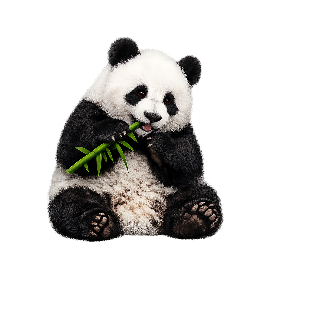 Панда с бамбуком — иллюстрация к разделу слотов Panda Casino